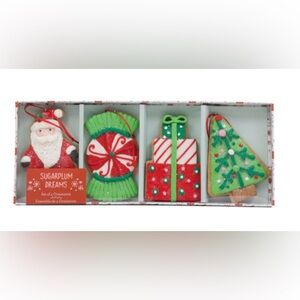 Set of 4 gingerbread ornaments NEW